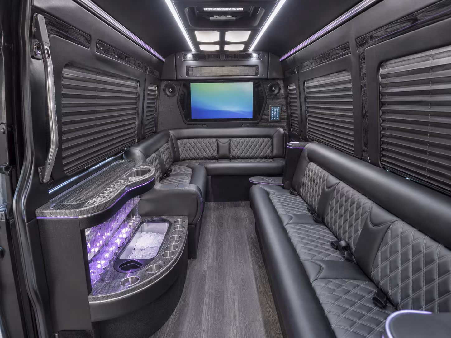 providence 40 passenger party bus interior